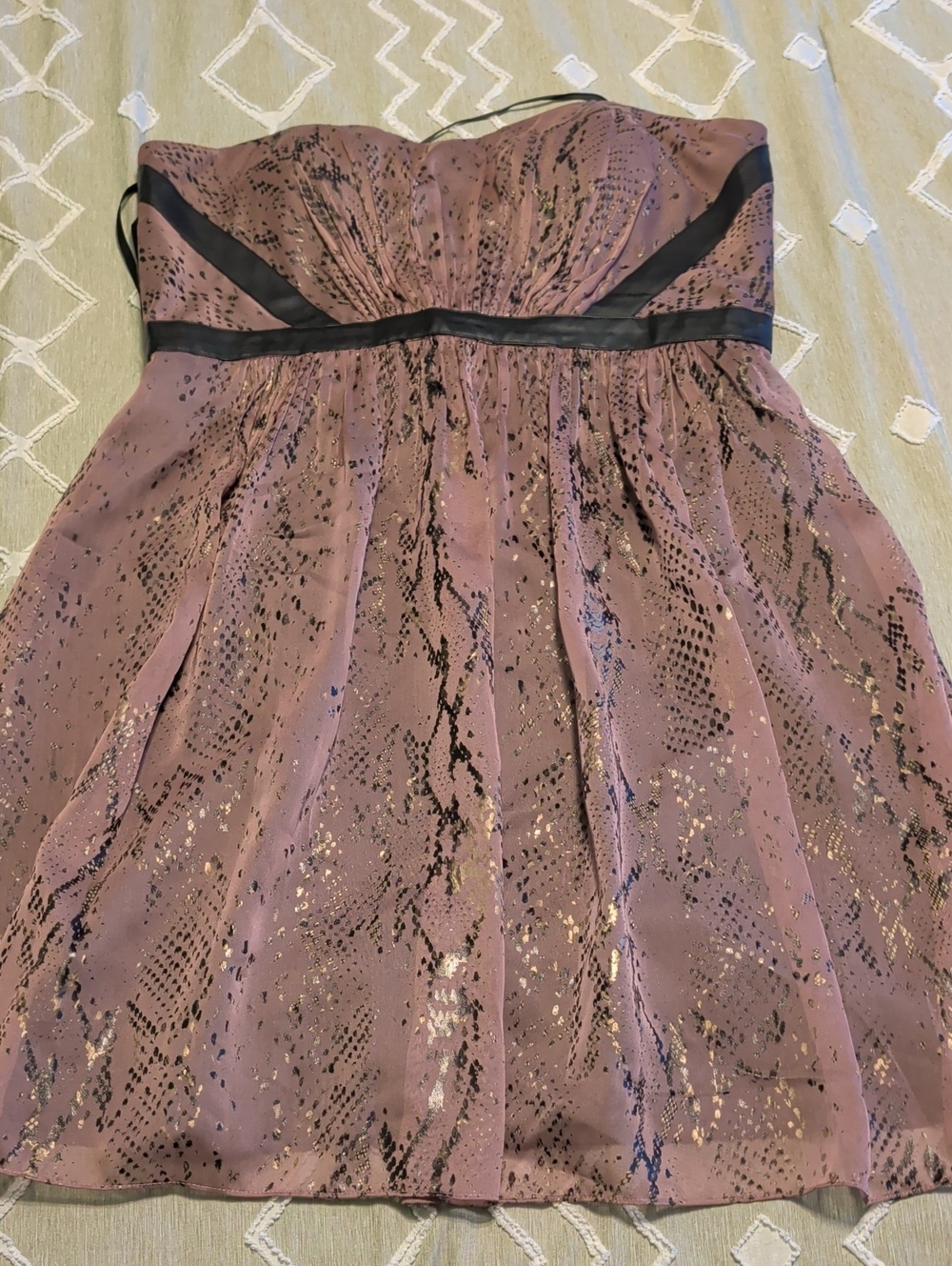 Adrianna Papell Hailey Black Lined Dress with Blush Lining Peek